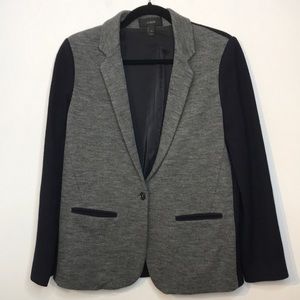 J. Crew colorblock navy and heather gray wool blend blazer
